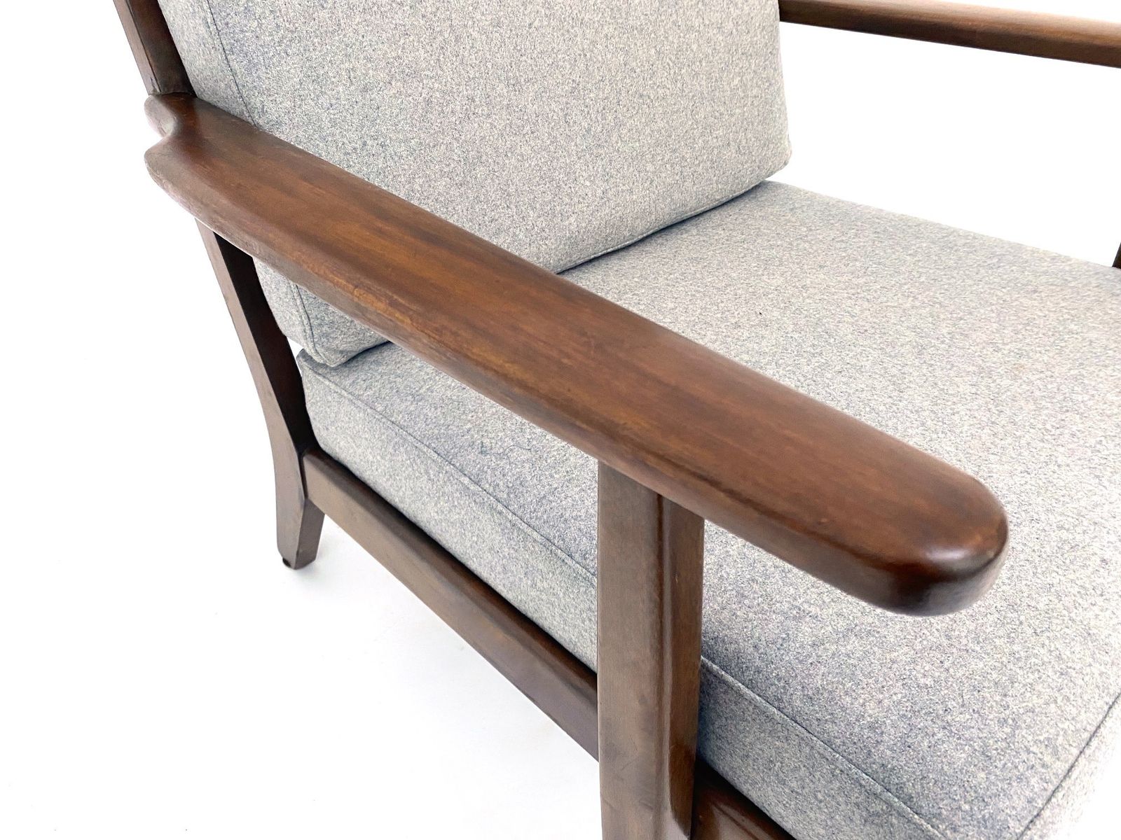 Danish Aage Pedersen Model Ge88 Teak And Grey Wool Lounge Armchair For Getama Mid Century 1950s photo Furniture
