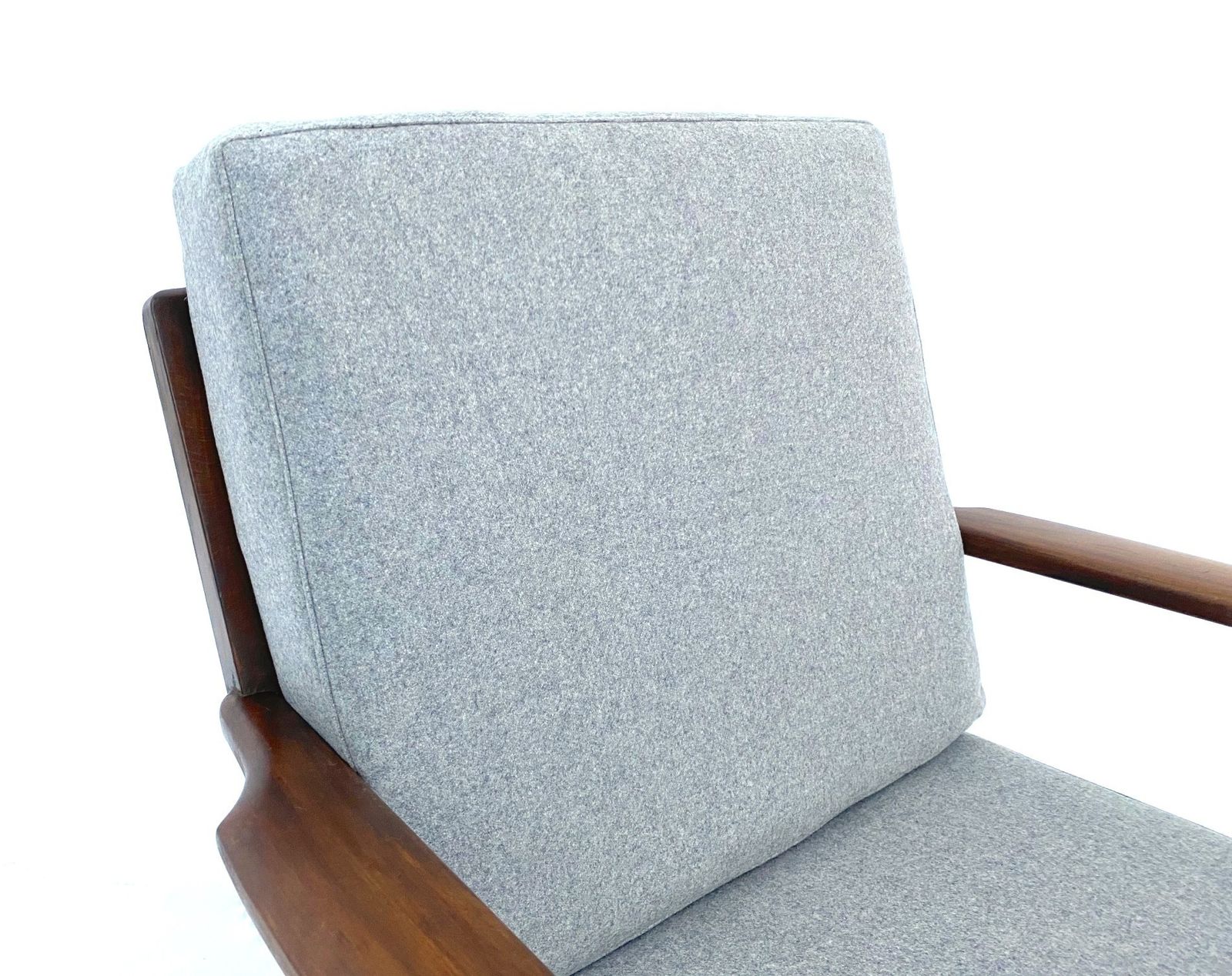 photo furniture Danish Aage Pedersen Model Ge88 Teak And Grey Wool Lounge Armchair For Getama Mid Century 1950s