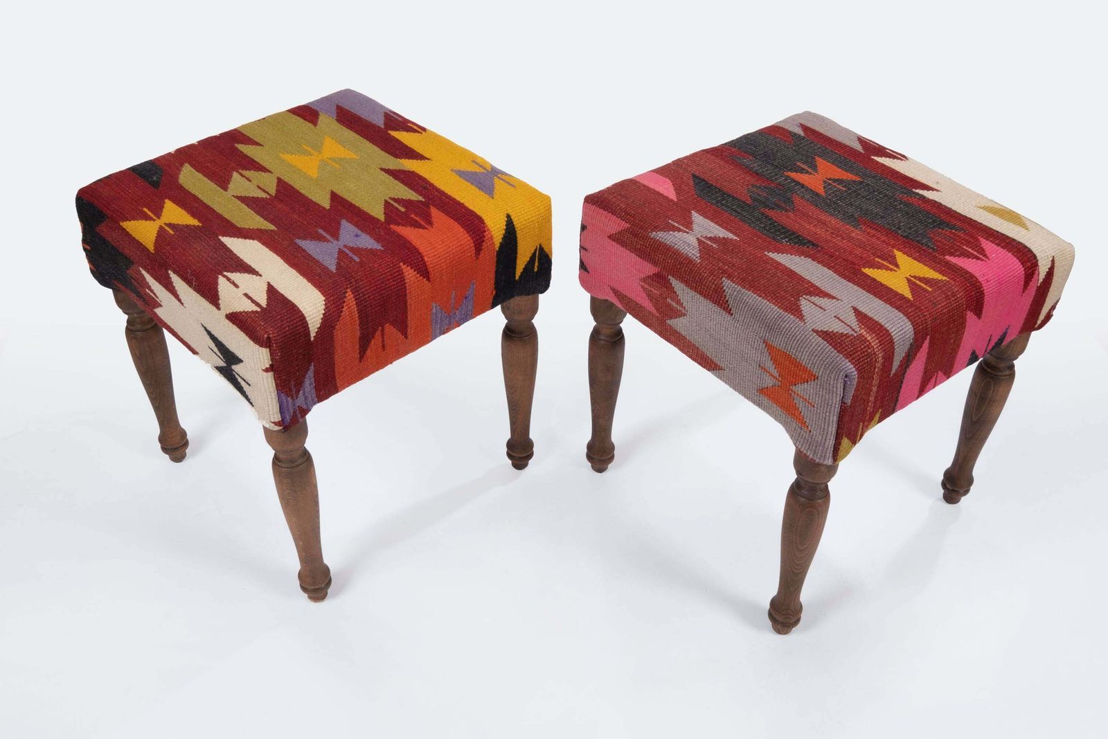 Kilim Bench Upholstered With Turkish Kilim Rug photo 1690.0