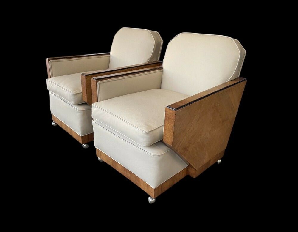 A Superb Pair Of Art Deco Armchairs photo vinterior