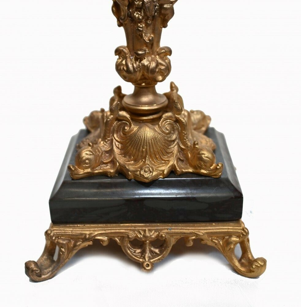French Regency Centerpiece Candelabras Marble Gilt photo Home Decor