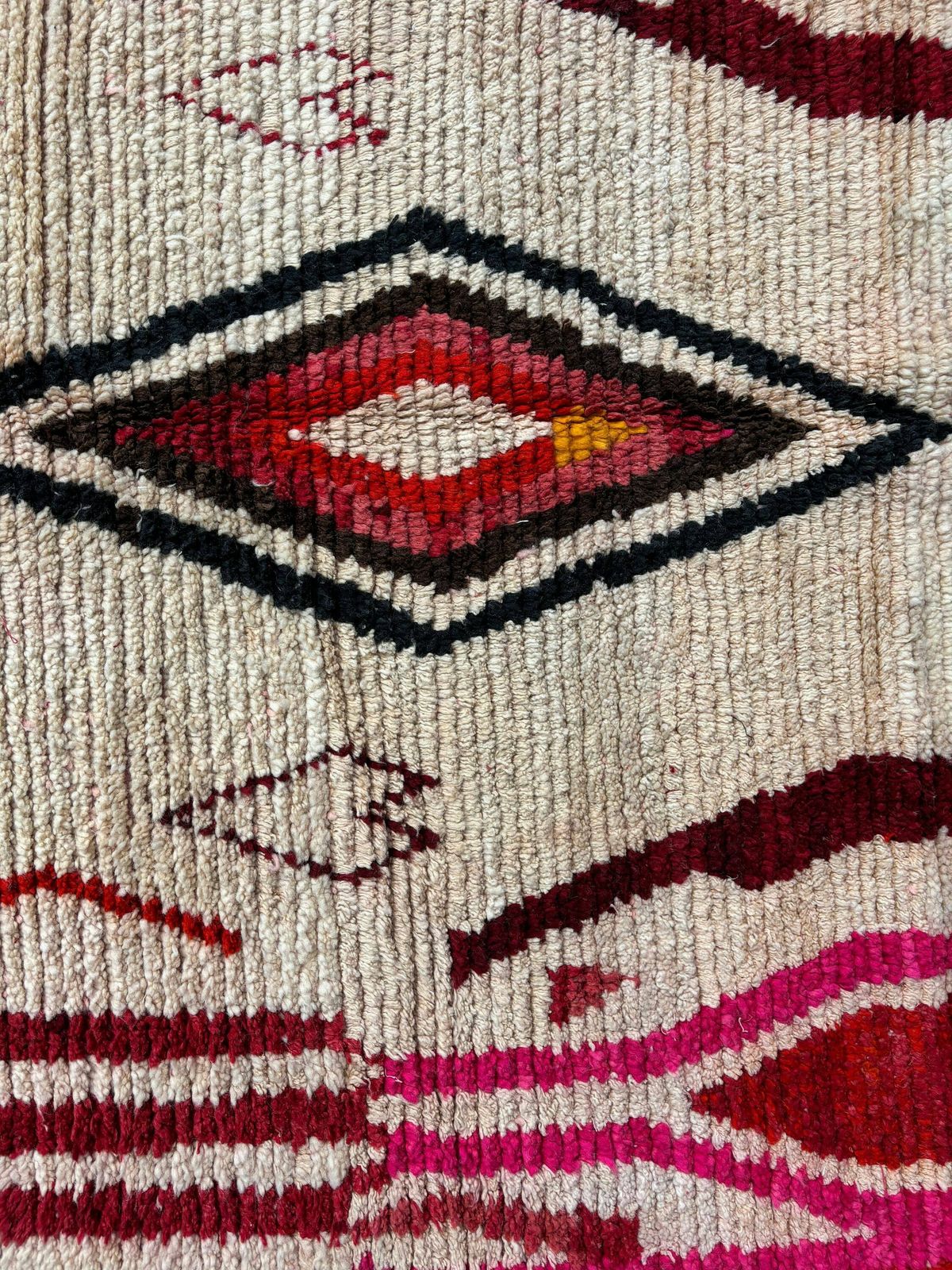 Moroccan Wool Rug 180x260 Cm, Berber Hand Made Carpet, Beni Ourain Moroccan Rug, Living Interior Rug, Modern Rug photo 1223.0