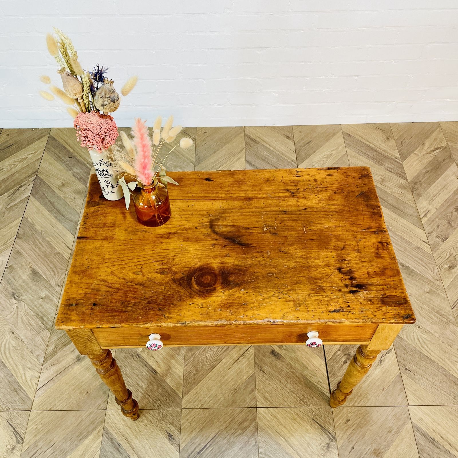 Antique English Pine Desk, C1900s photo Furniture