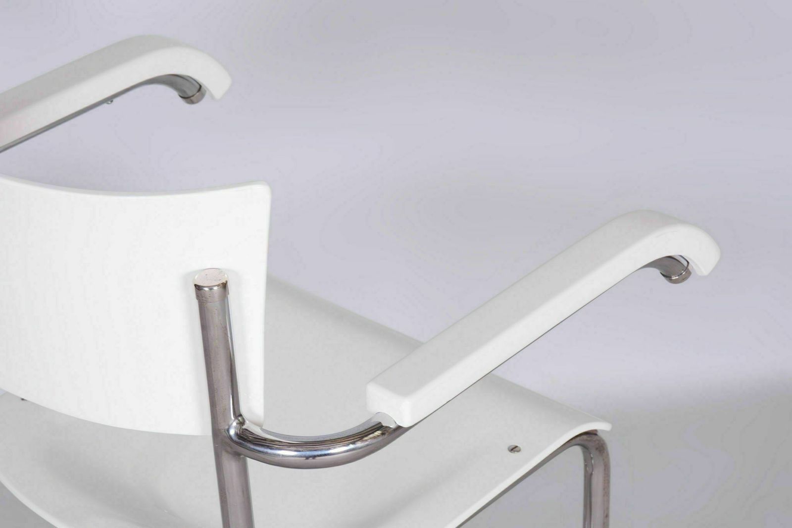 Restored Bauhaus Pair Of Chairs, By Mart Stam, Chrome, Germany, 1930s photo buy