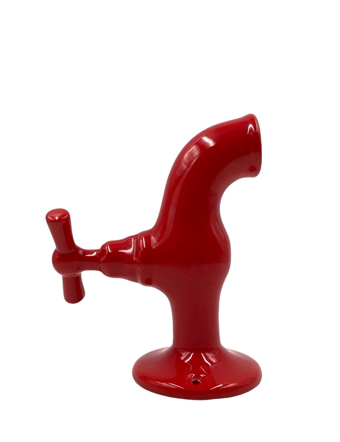 Red Tap Shaped Ceramic, Jc Peiré, France Ca. 1970