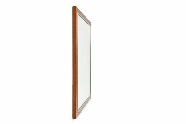 Mid Century Teak Mirror With Shelvfattributed To De Coene, Belgium, 1960s photo vintage