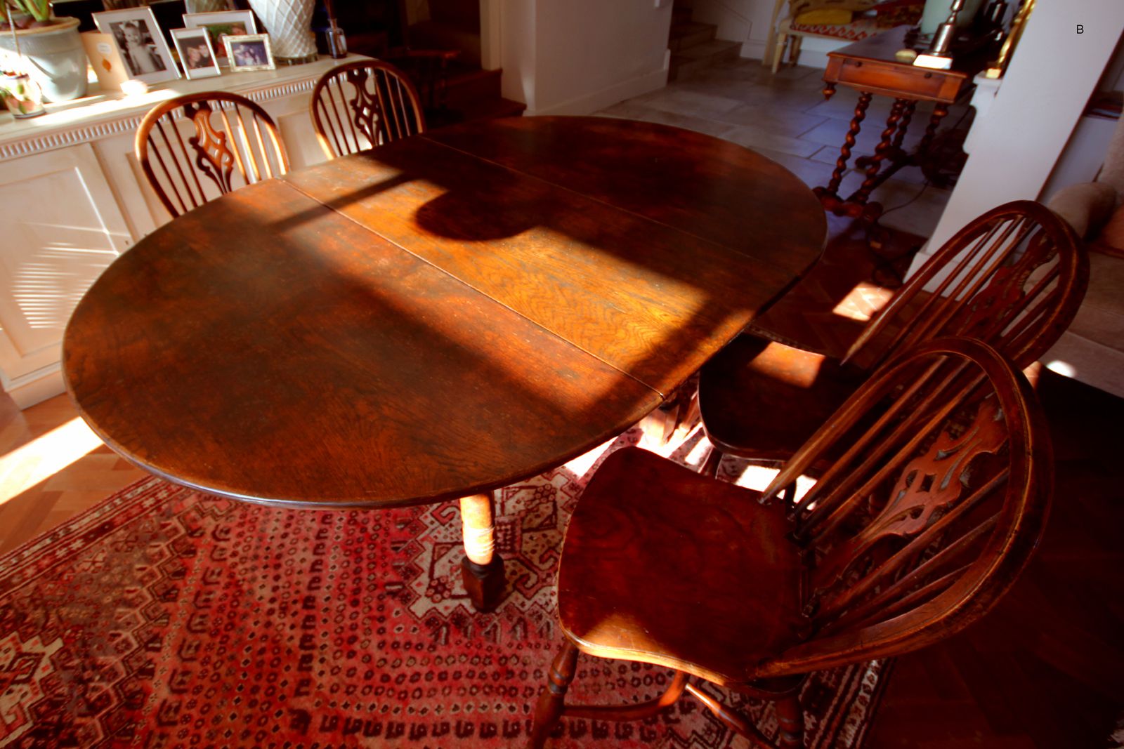 Solid Oak Table & Ash Chairs Hand Made Batheaston Of Bath Uk Vintage photo buy