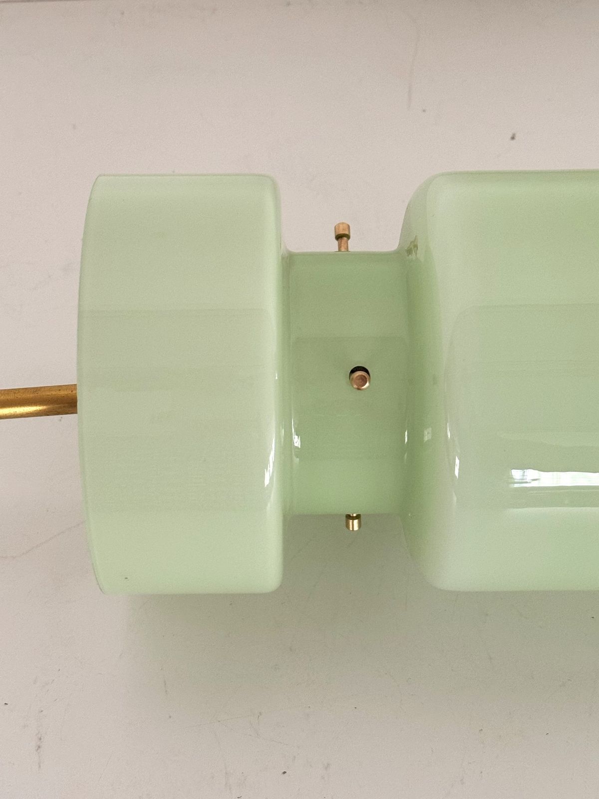 photo vinterior Italian Murano Glass Pendant Light In Kiwi Green By Vistosi, 1980s