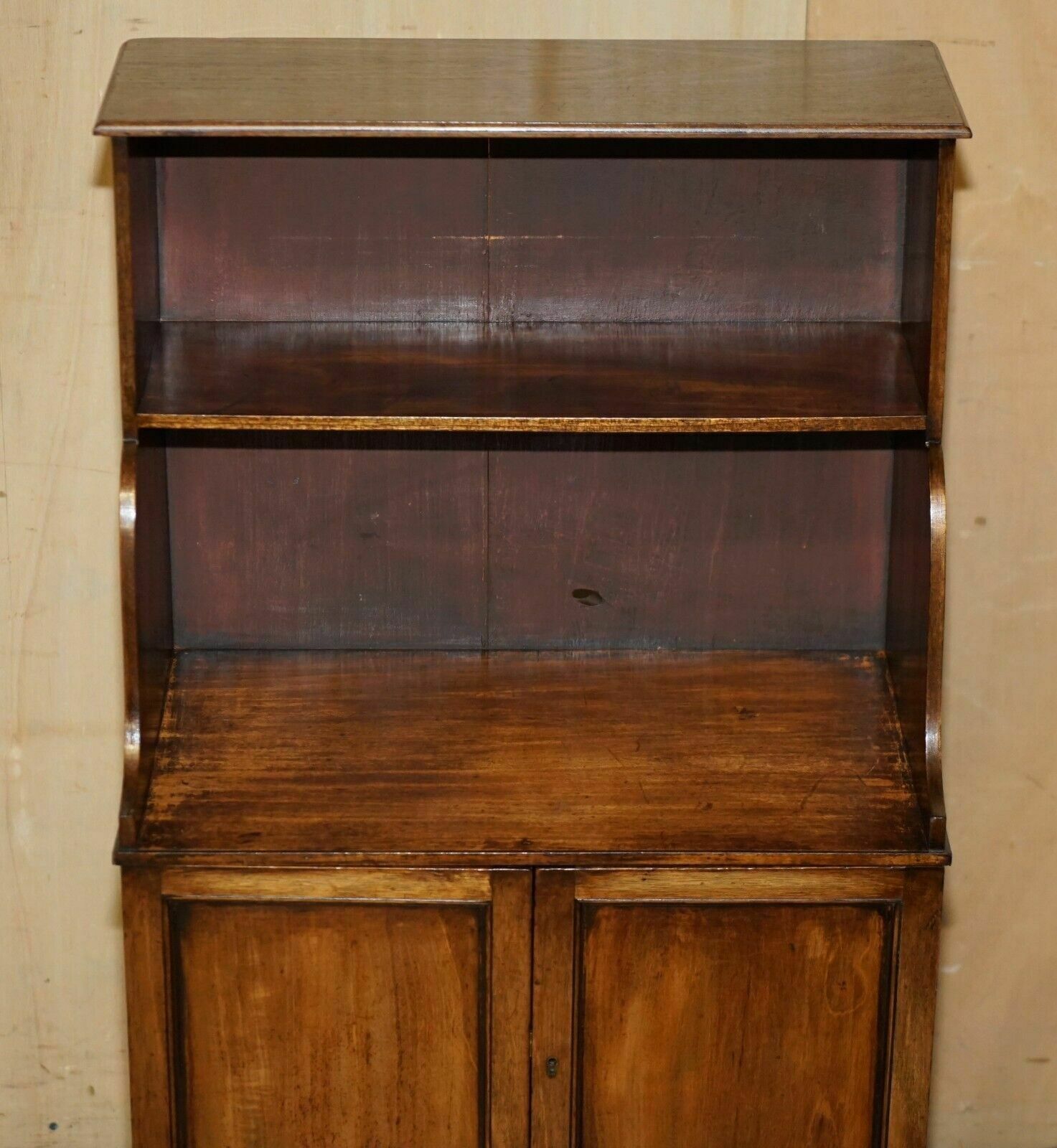 Pair Of Original Antique Regency Circa 1815 Dwarf Open Waterfall Bookcases photo Furniture
