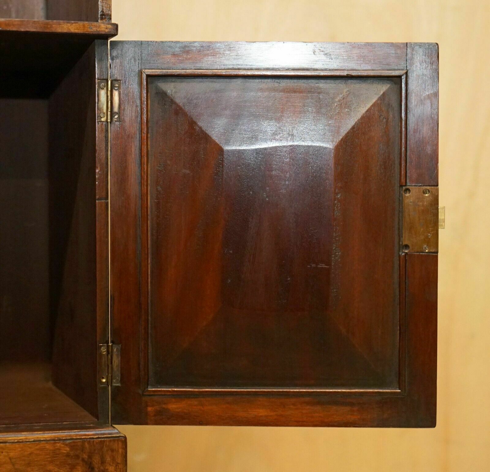 photo buy Pair Of Original Antique Regency Circa 1815 Dwarf Open Waterfall Bookcases