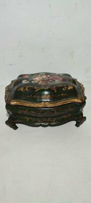 Spanish Polychrome Wooden Box, 1940s