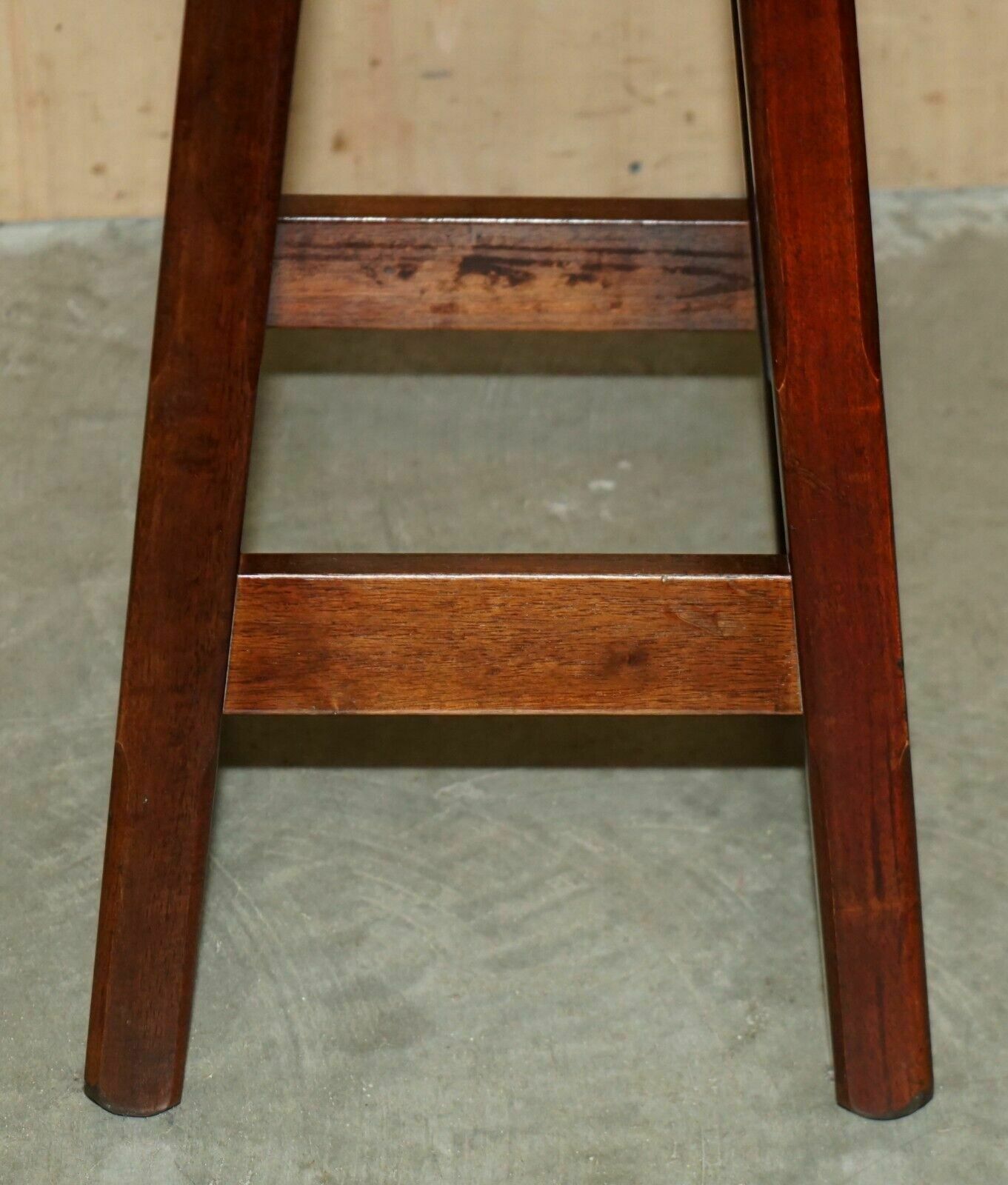 Three Original American Sports Bowl Kitchen Bar Pub Stools In Mahogany photo buy