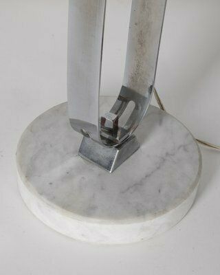 Vintage Italian Table Lamp In Marble And Orange Metal, 1960s photo buy