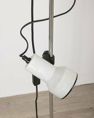 Vintage Italian Floor Lamp In White Metal, 1970s photo 340.0