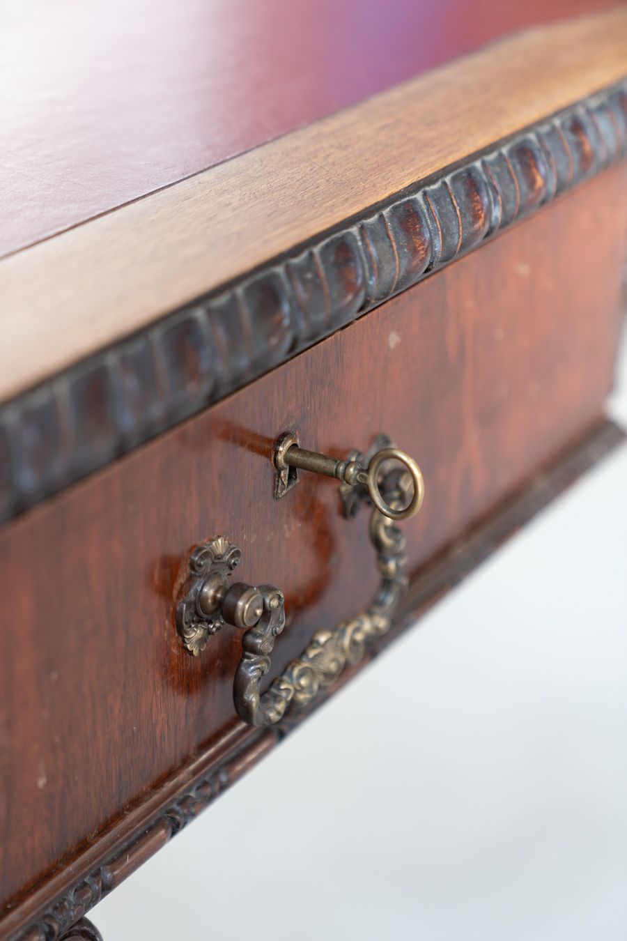 Late 19th/Early 20th Century Edwardian Desk With Lion Paw Feet photo 3900.0