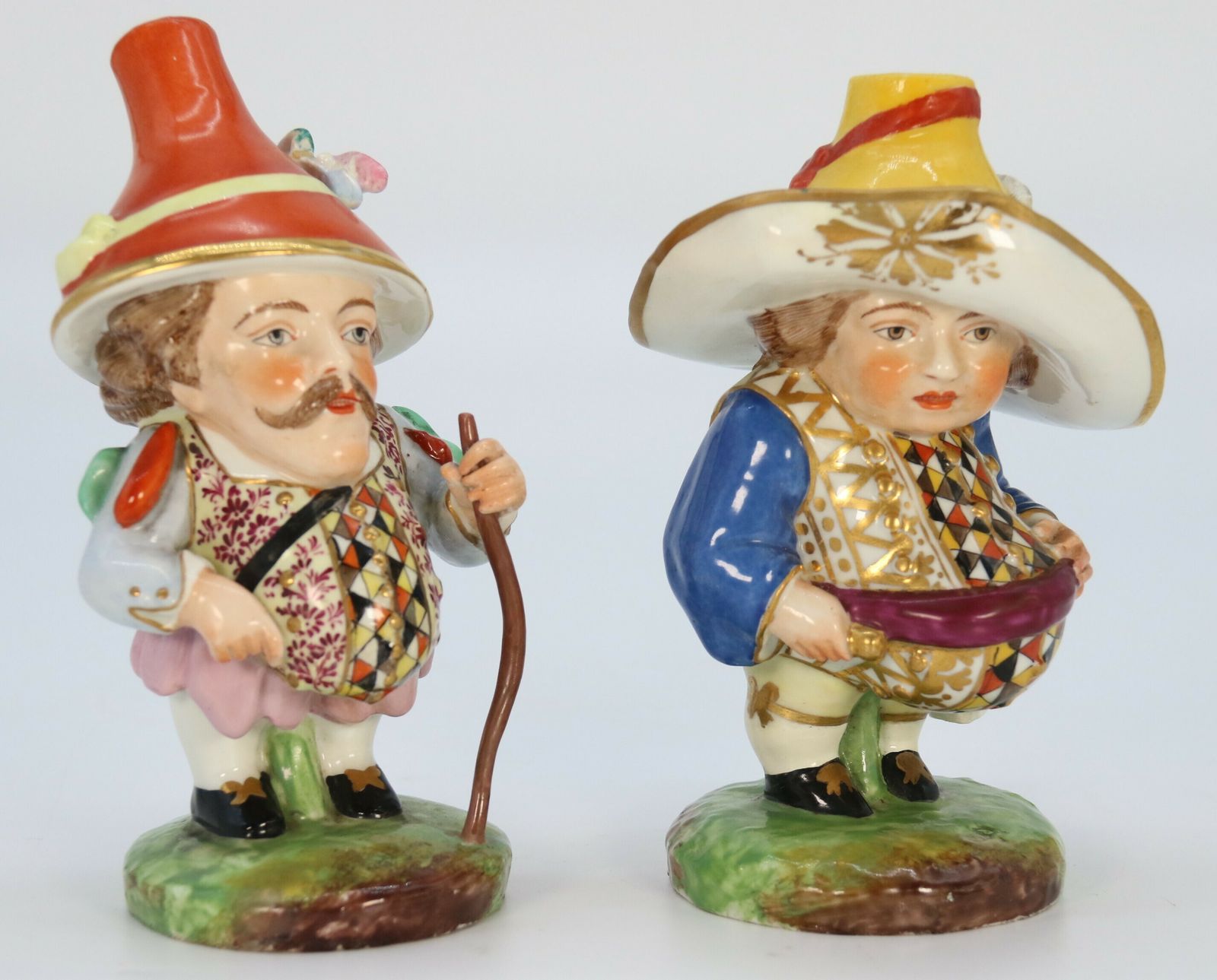 A Rare Pair Of 19th Century Porcelain Mansion House Dwarfs By Samson Of Paris Circa 1895 photo buy