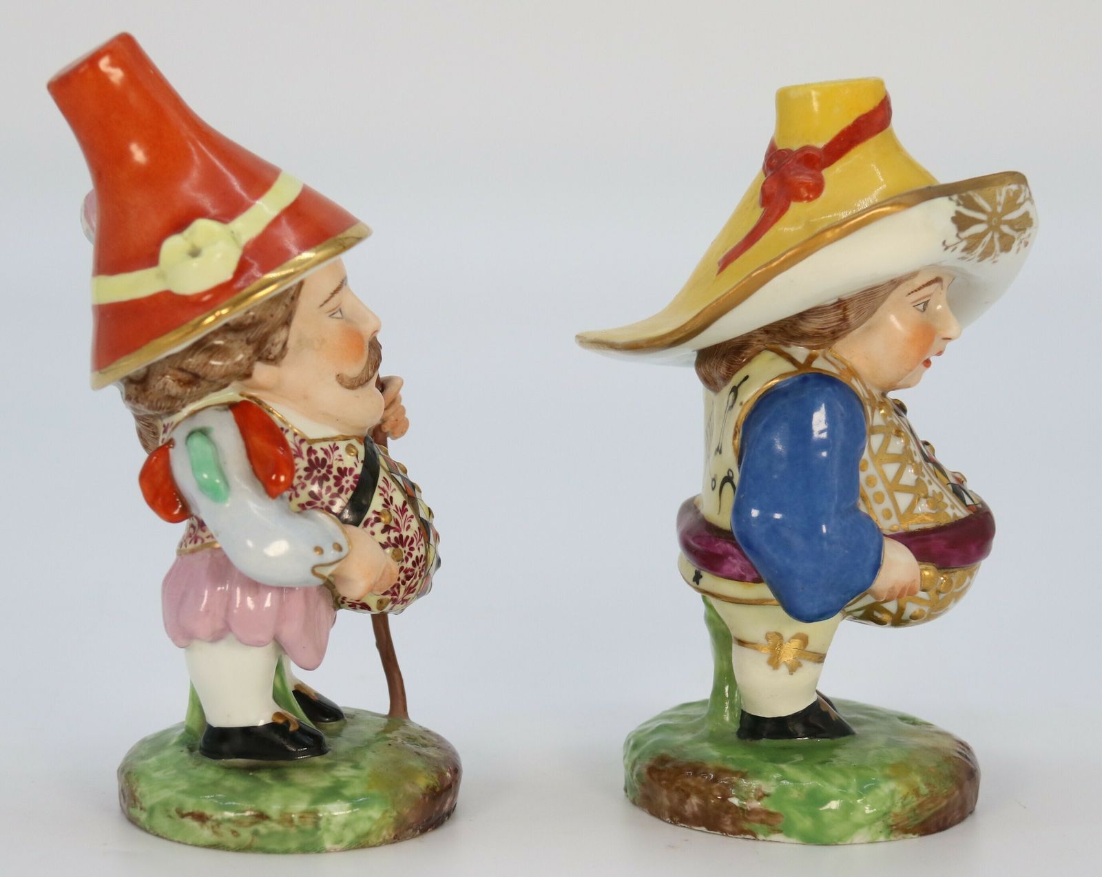A Rare Pair Of 19th Century Porcelain Mansion House Dwarfs By Samson Of Paris Circa 1895 photo vintage