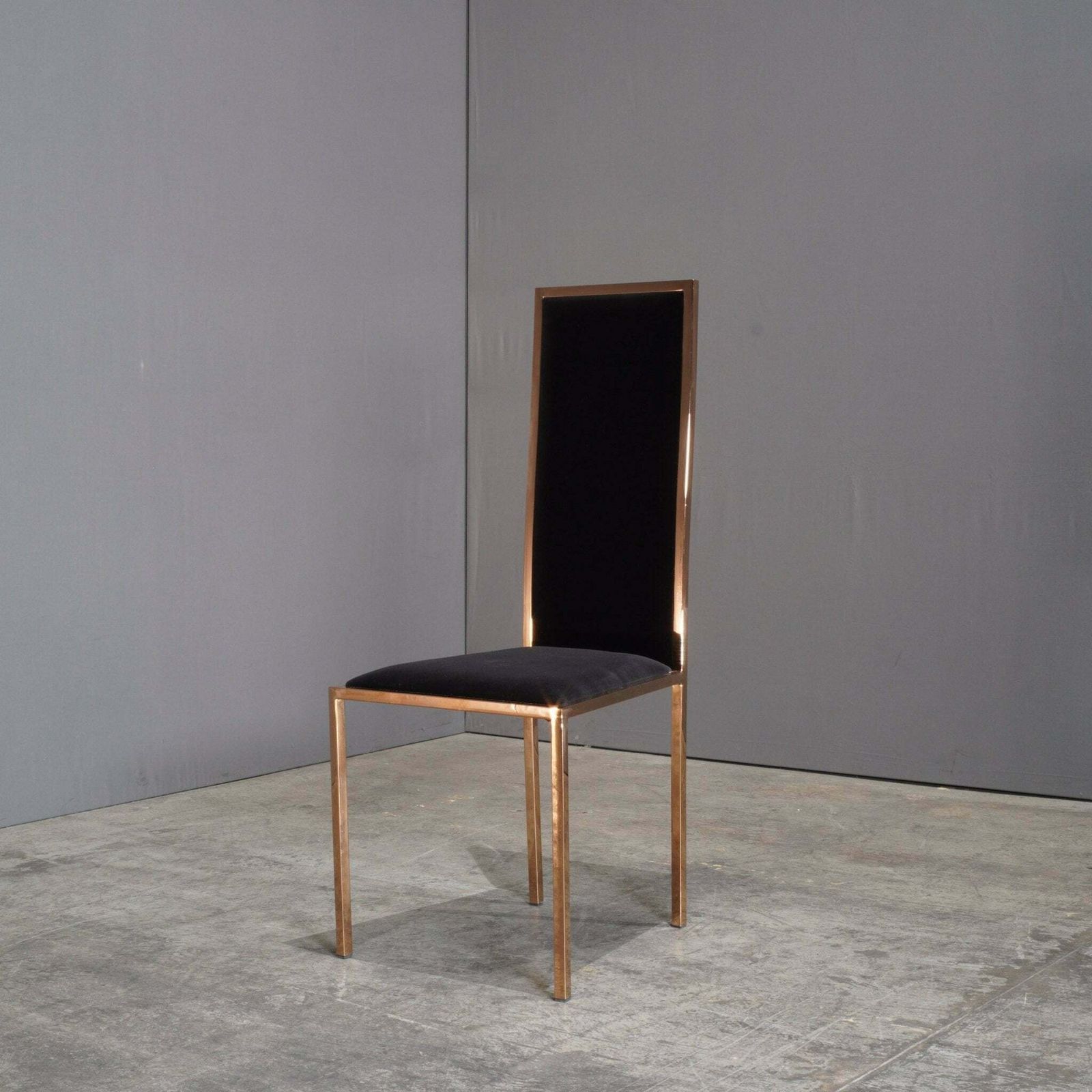 Black And Gold Velvet Kesterport Dining Chair photo for sale