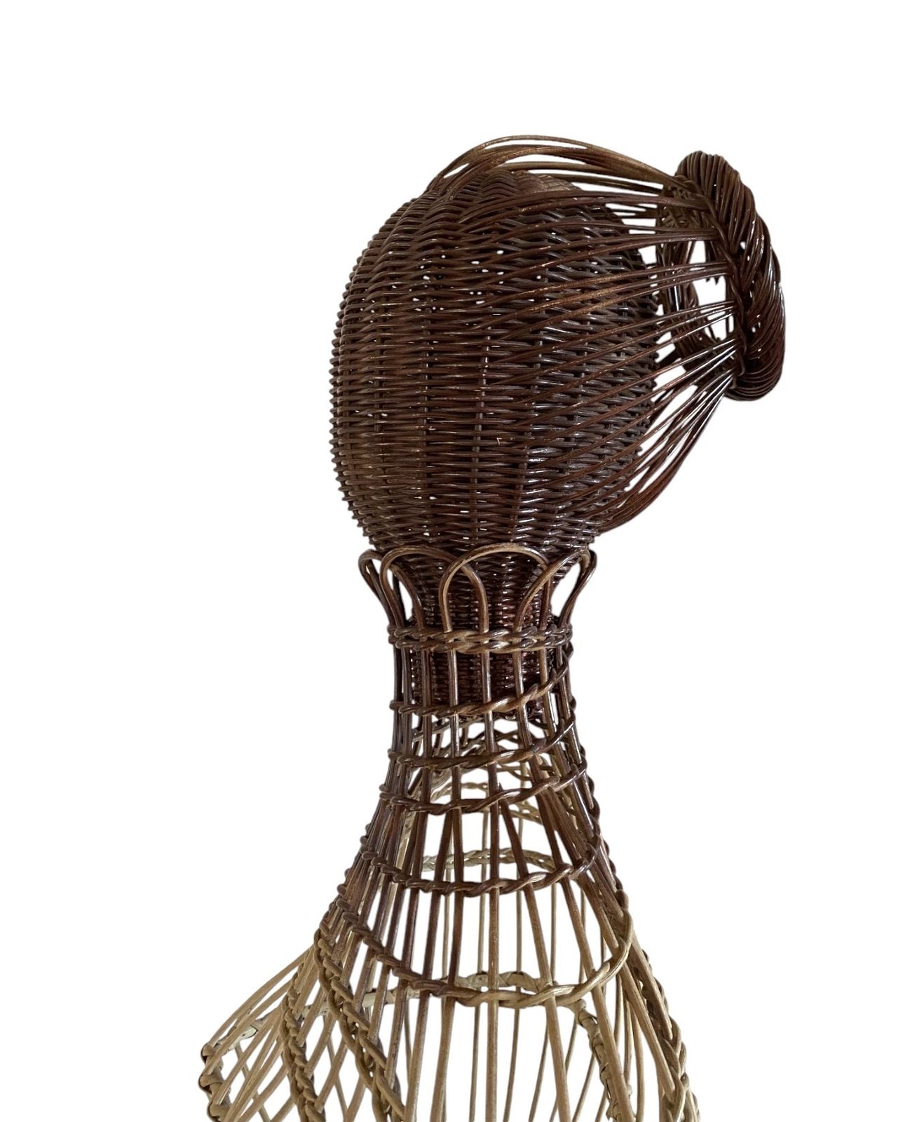 Mid Century Wicker Mannequin, Posa Italy 1950s photo vinterior