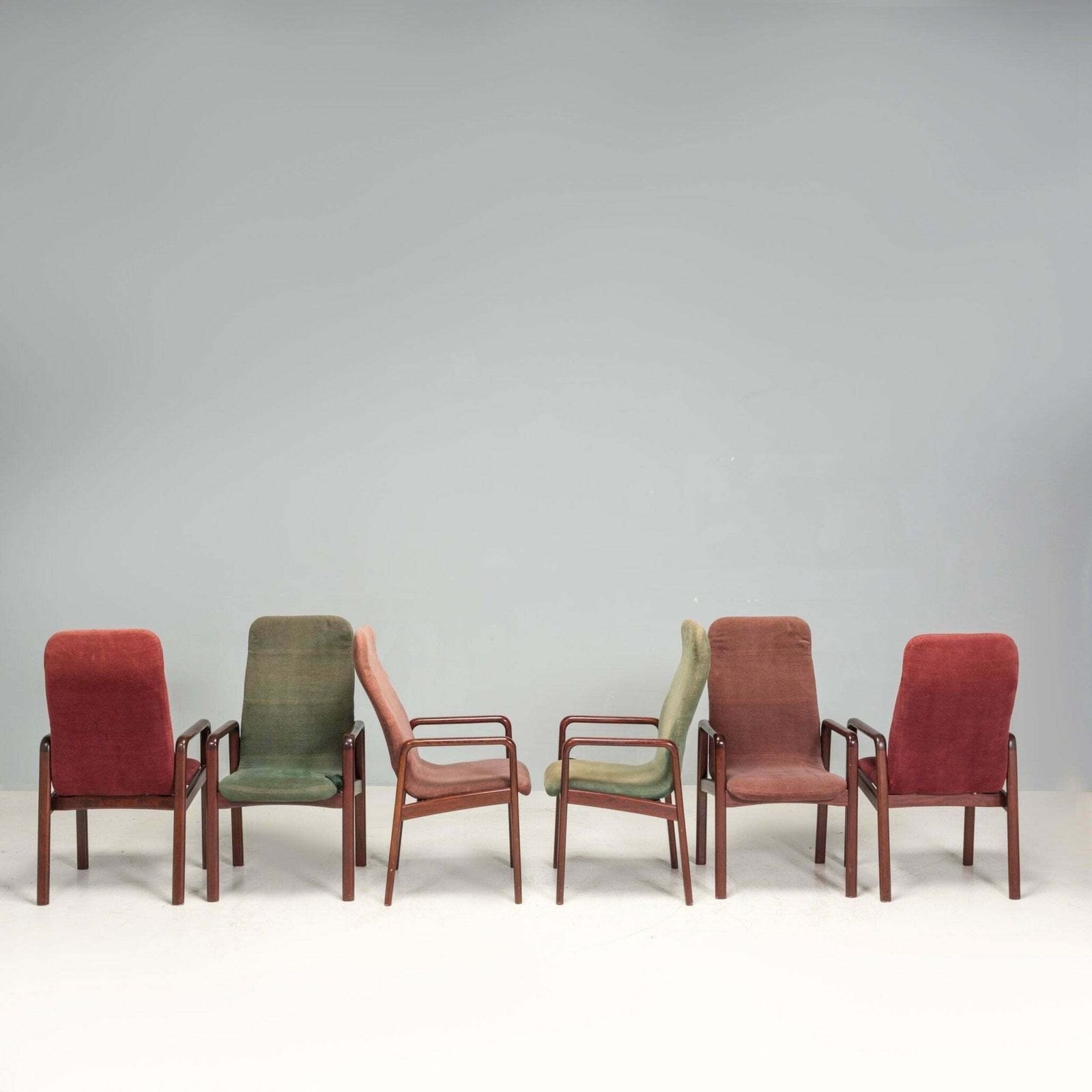 Dyrlund 1980s Rosewood Conference Armchairs, Set Of Six photo for sale