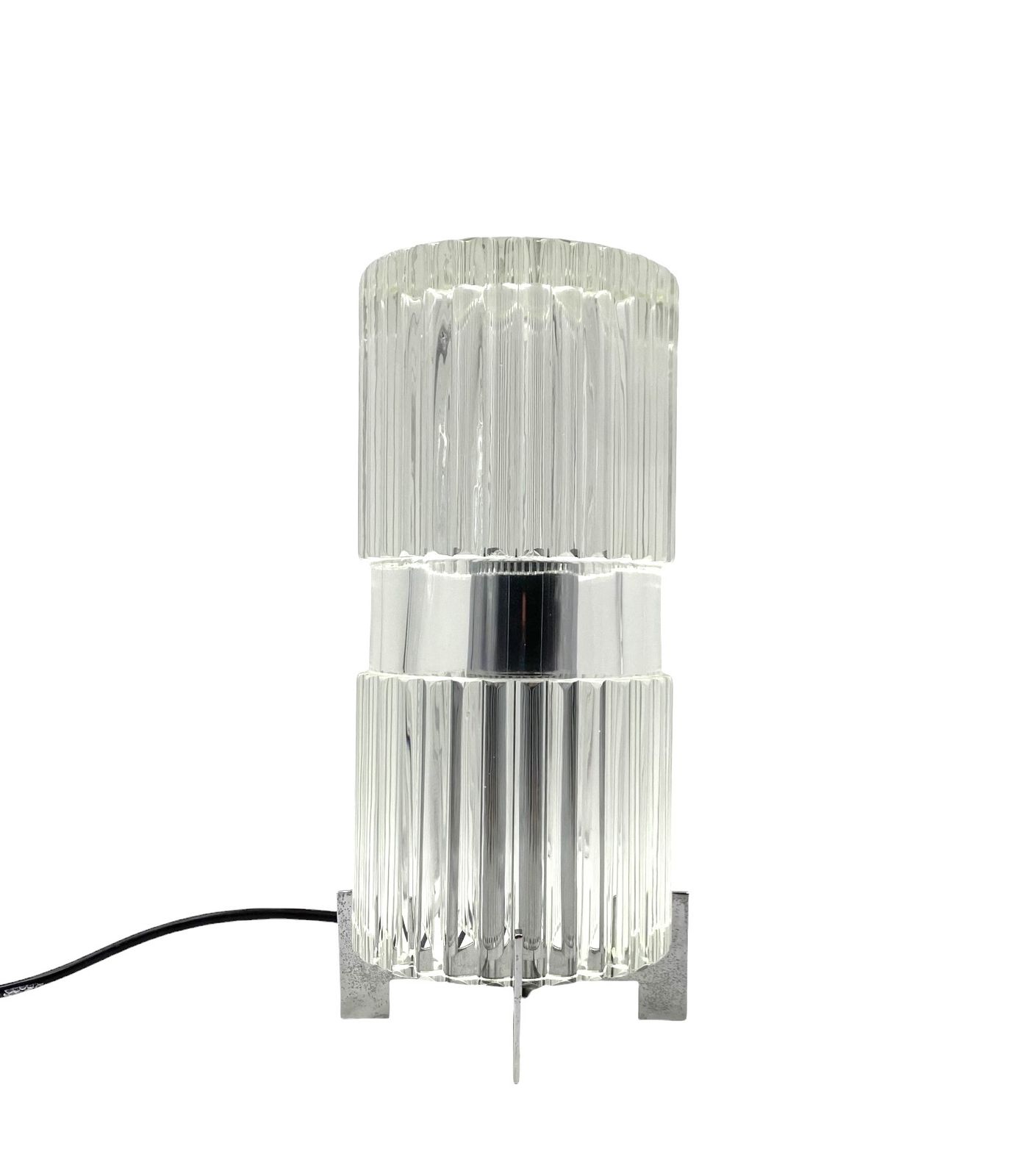 photo for sale Glass Table Lamp, Fidenza Vetraria Italy 1970s
