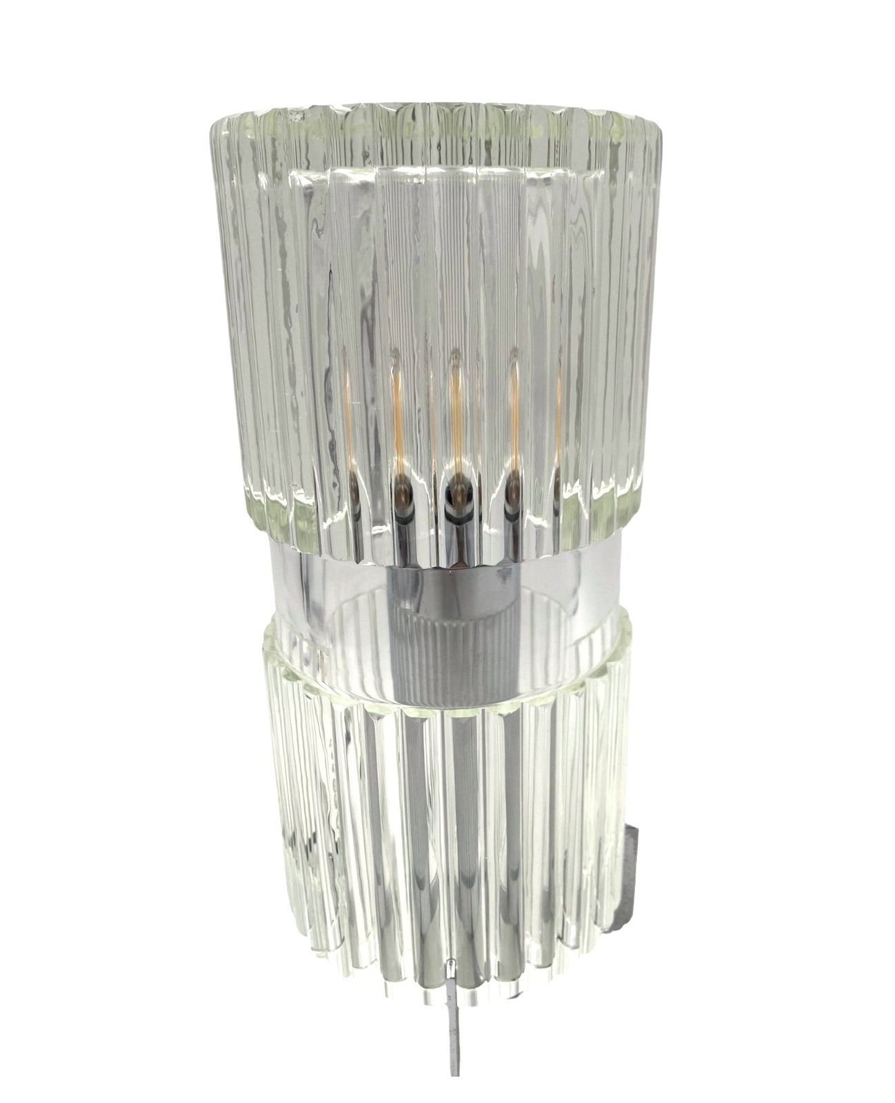 Lighting Glass Table Lamp, Fidenza Vetraria Italy 1970s photo