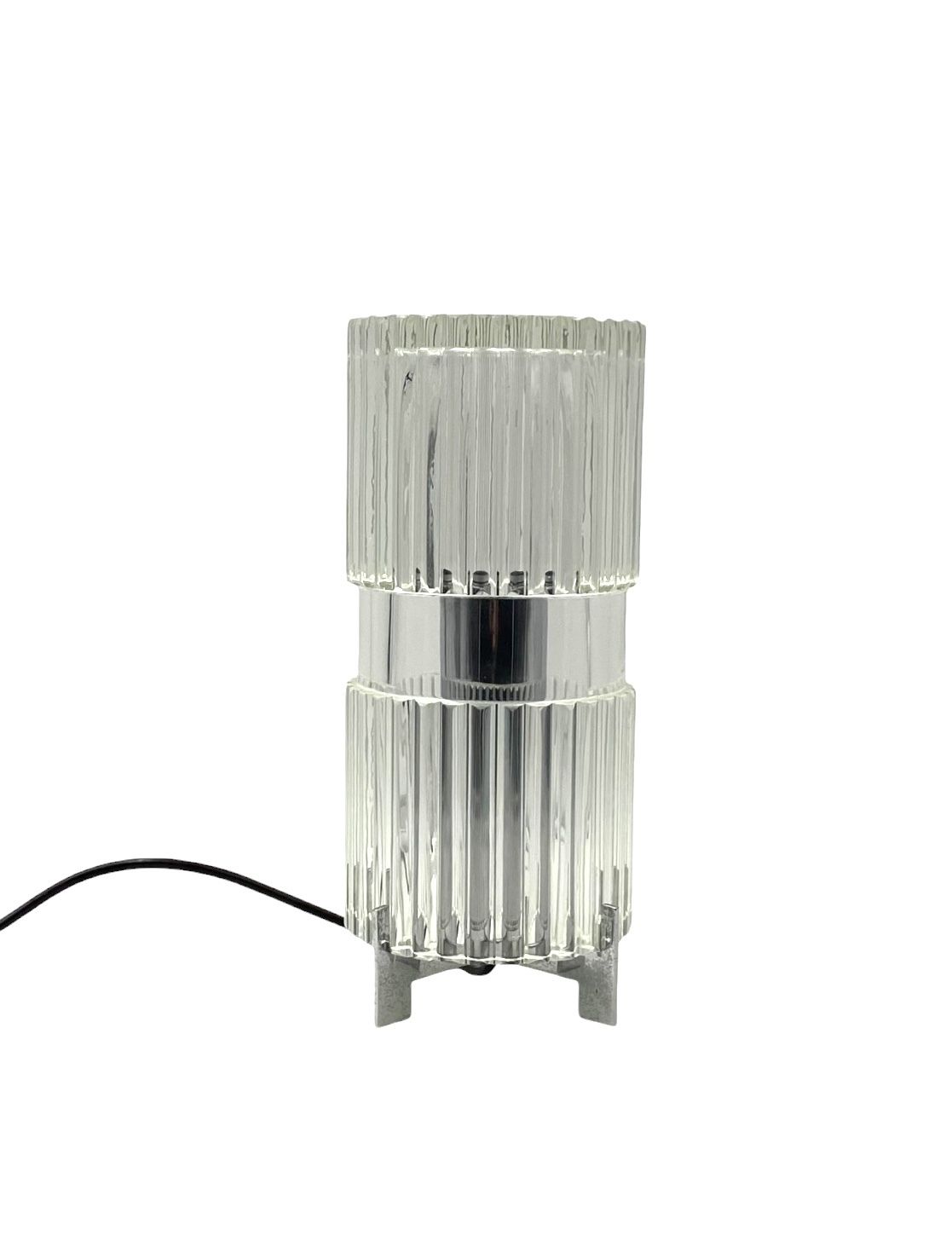 photo vinterior Glass Table Lamp, Fidenza Vetraria Italy 1970s