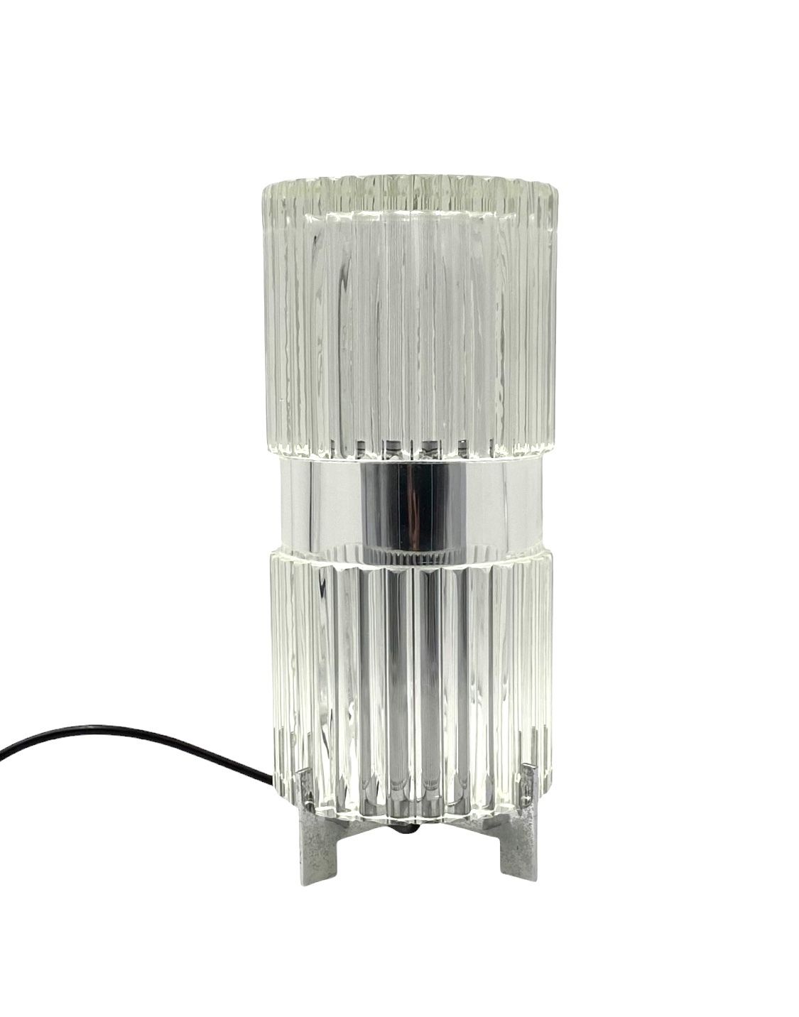 photo vintage Glass Table Lamp, Fidenza Vetraria Italy 1970s