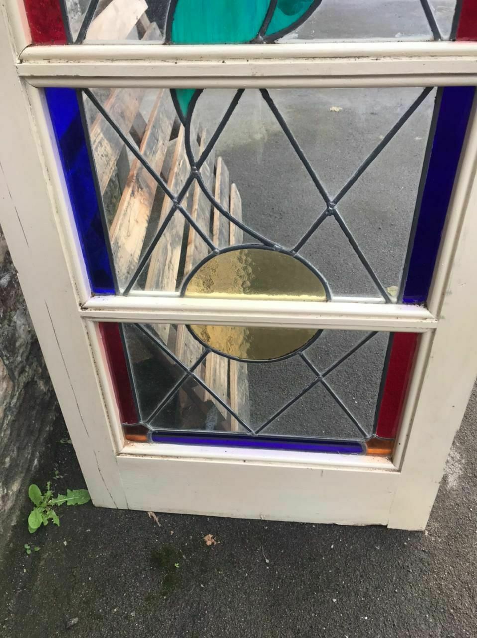 Vintage Stained Glass French Doors photo Home Fixtures