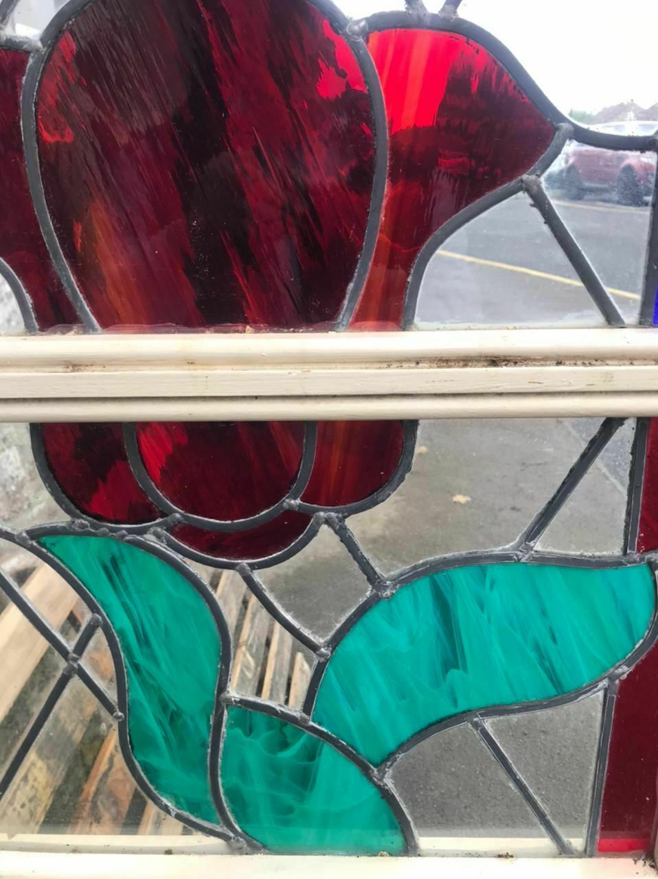 Vintage Stained Glass French Doors photo buy