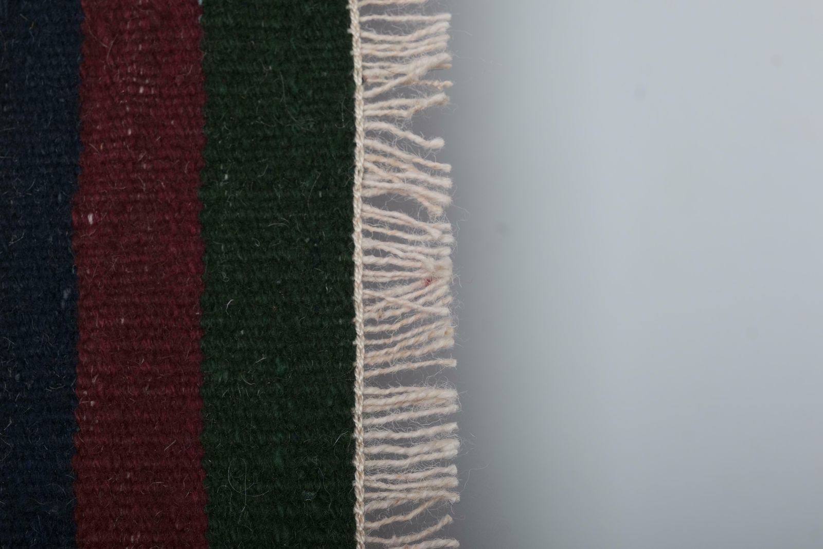 Textiles 1960s Oversize Bohemian Striped Wool Kilim Rug photo