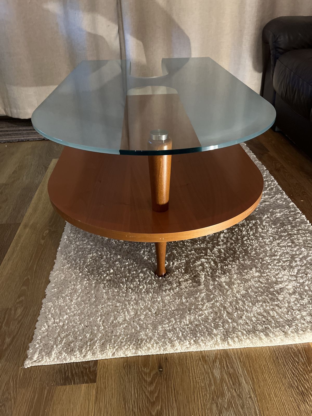 Fortuna Arte Italian Frosted Glass Waterfall Coffee Table photo furniture