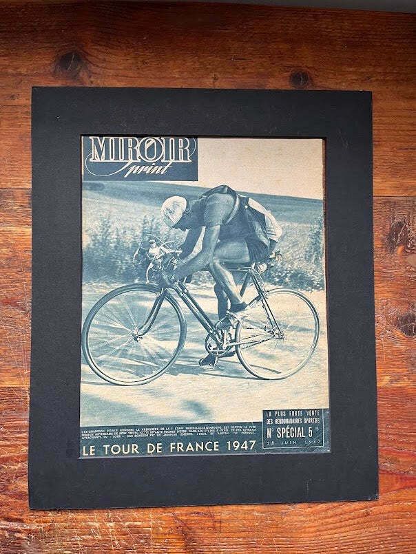 Vintage Tour De France Cycling Print   Ronconi 1947