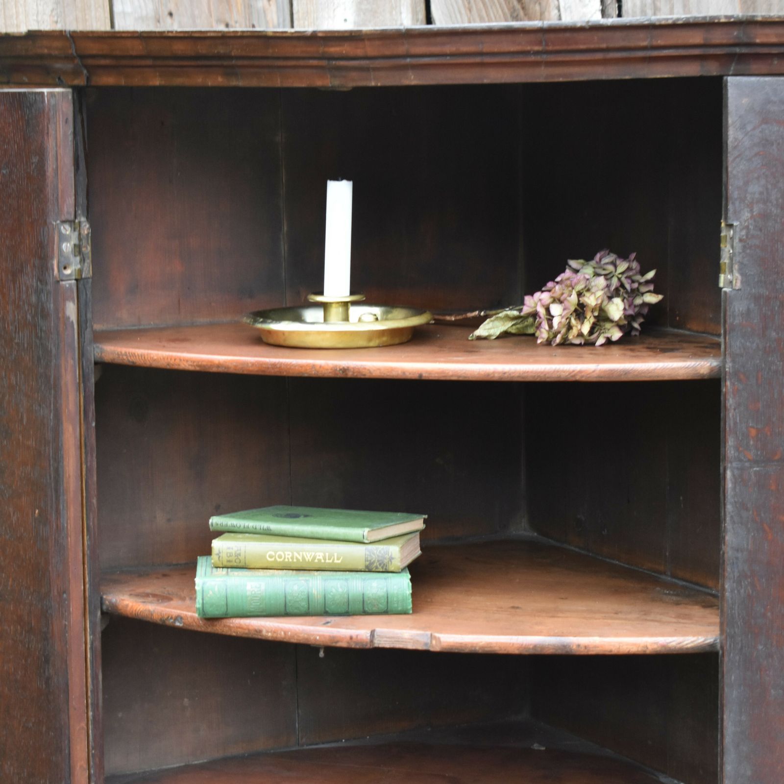 Antique 1770 Georgian Bow Fronted Satinwood Mahogany Corner Cabinet Cupboard photo buy