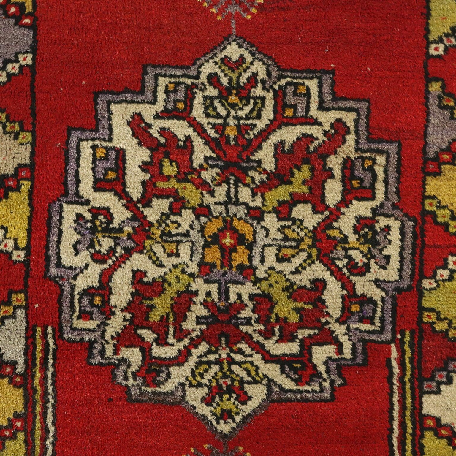 Antique Mudjur Carpet Wool Heavy Knot Turkey 67 X 45 In photo for sale