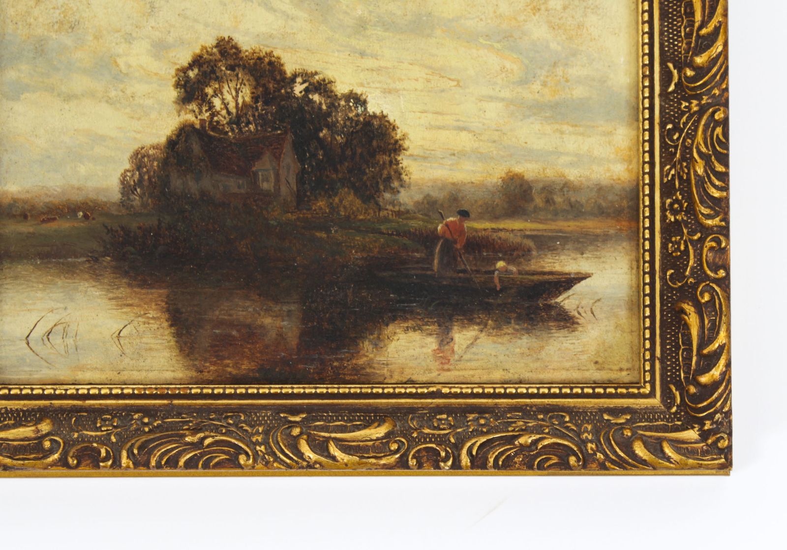photo furniture Antique Set Of Six River Landscapes Paintngs 19th Century