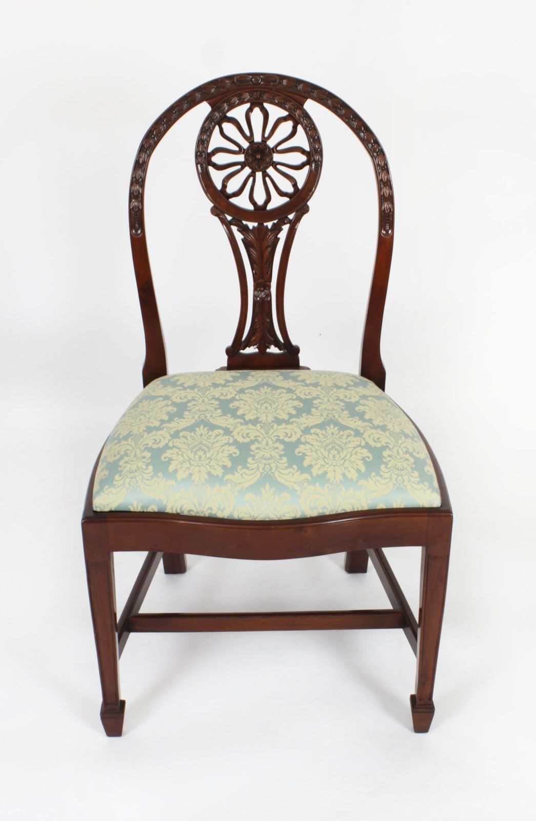 Set 10 English Mahogany Regency Dining Chairs Mid 20th Century photo for sale