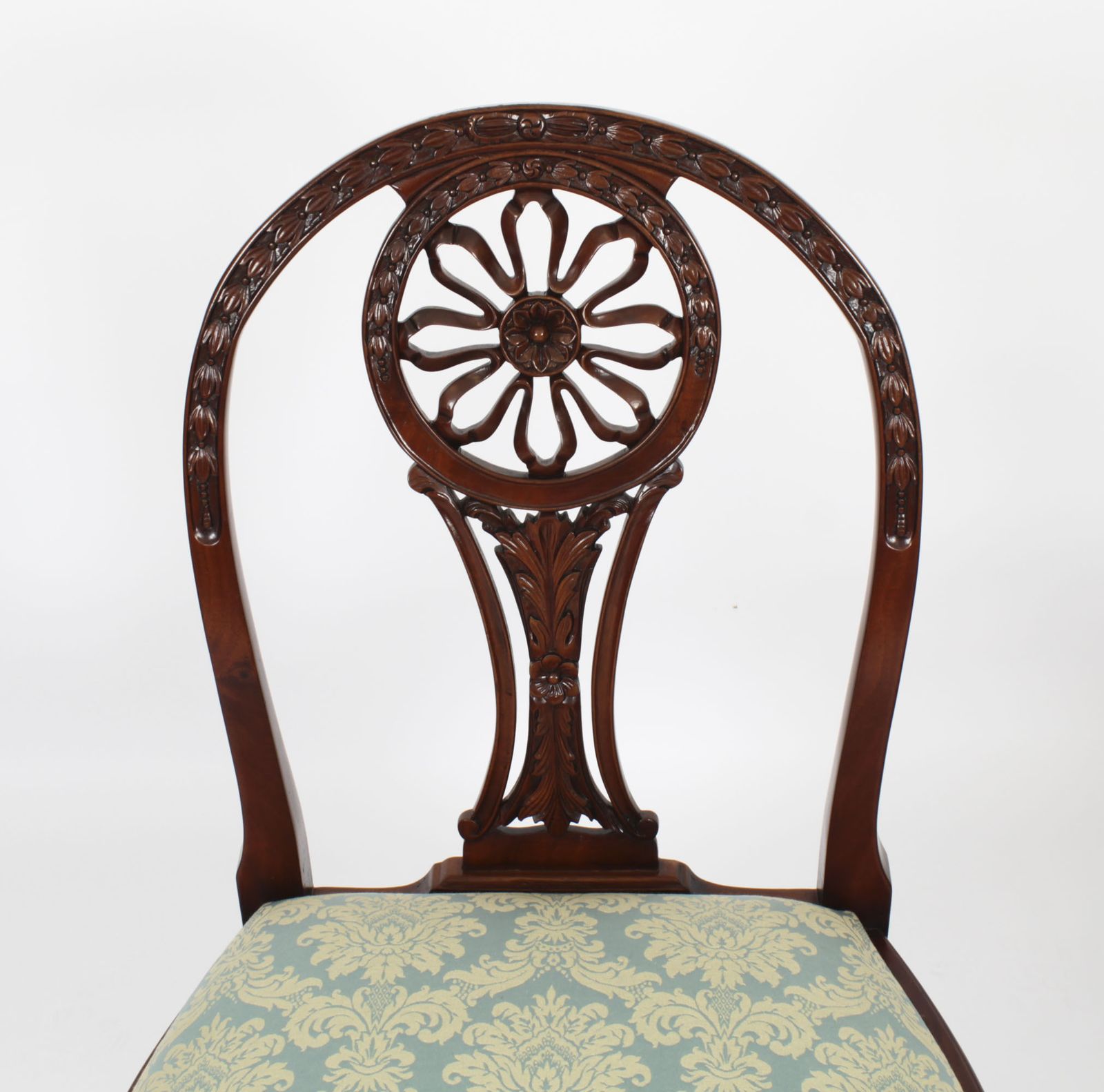 Set 10 English Mahogany Regency Dining Chairs Mid 20th Century photo 3300.0
