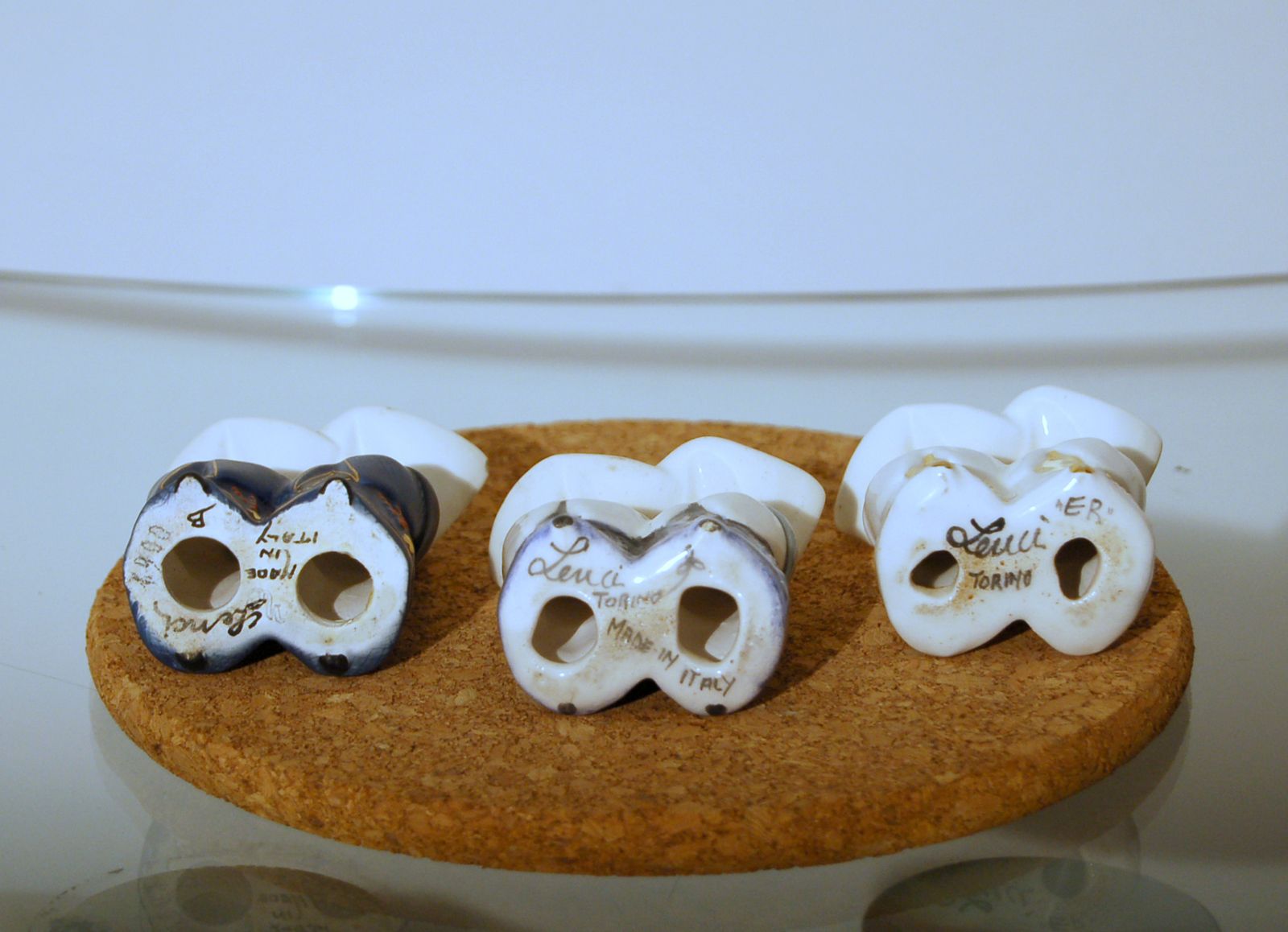 Home Decor Set Of Three Ceramics Lenci Turin   Mod. " Monachelle " photo