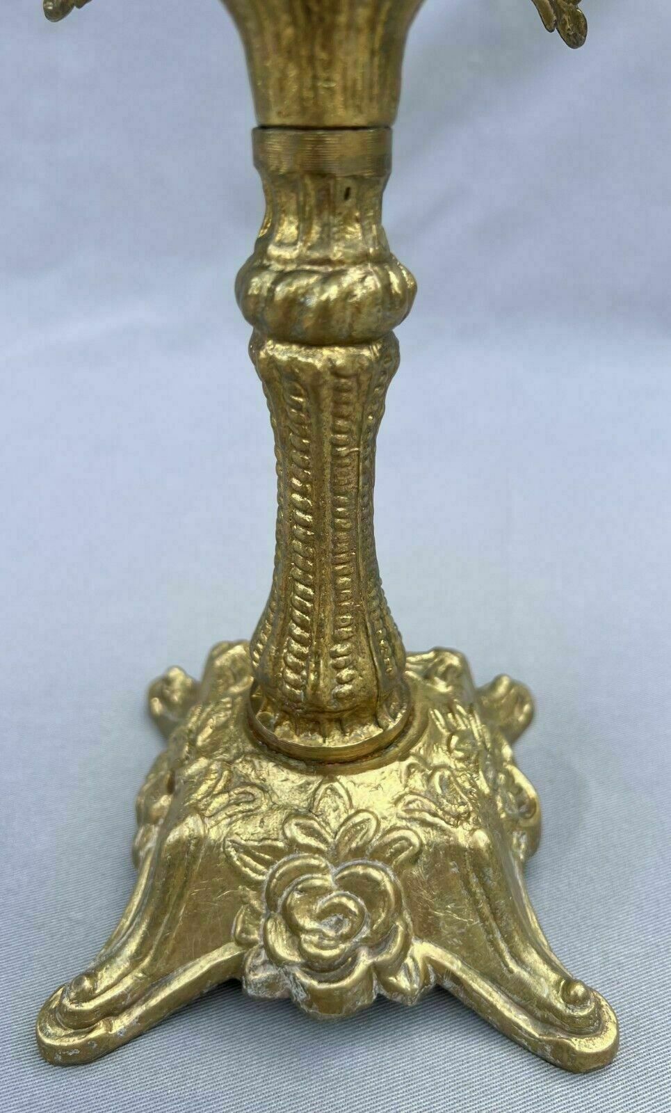 Stunning Five Arm French Vintage Brass Candelabra 2,2kg photo vintage