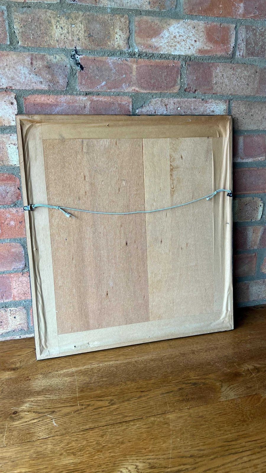 Framed Vintage Picture On Fabric Depicting An Asian Village Scene photo vintage