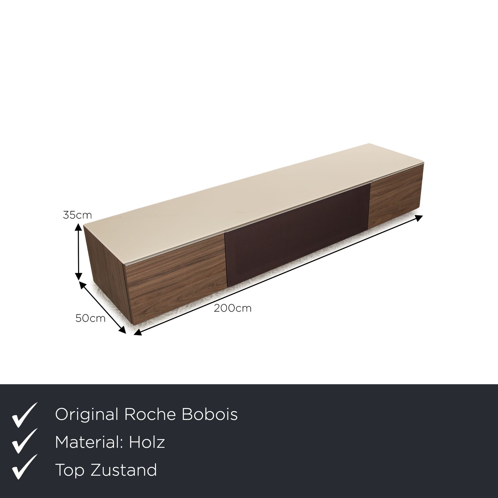 Buffet TV Roche Bobois Tempo en bois brun photo furniture