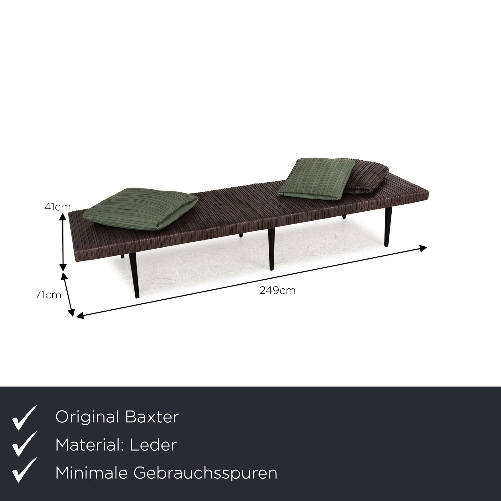 Baxter Garcon Leather Lounger Brown Daybed photo furniture