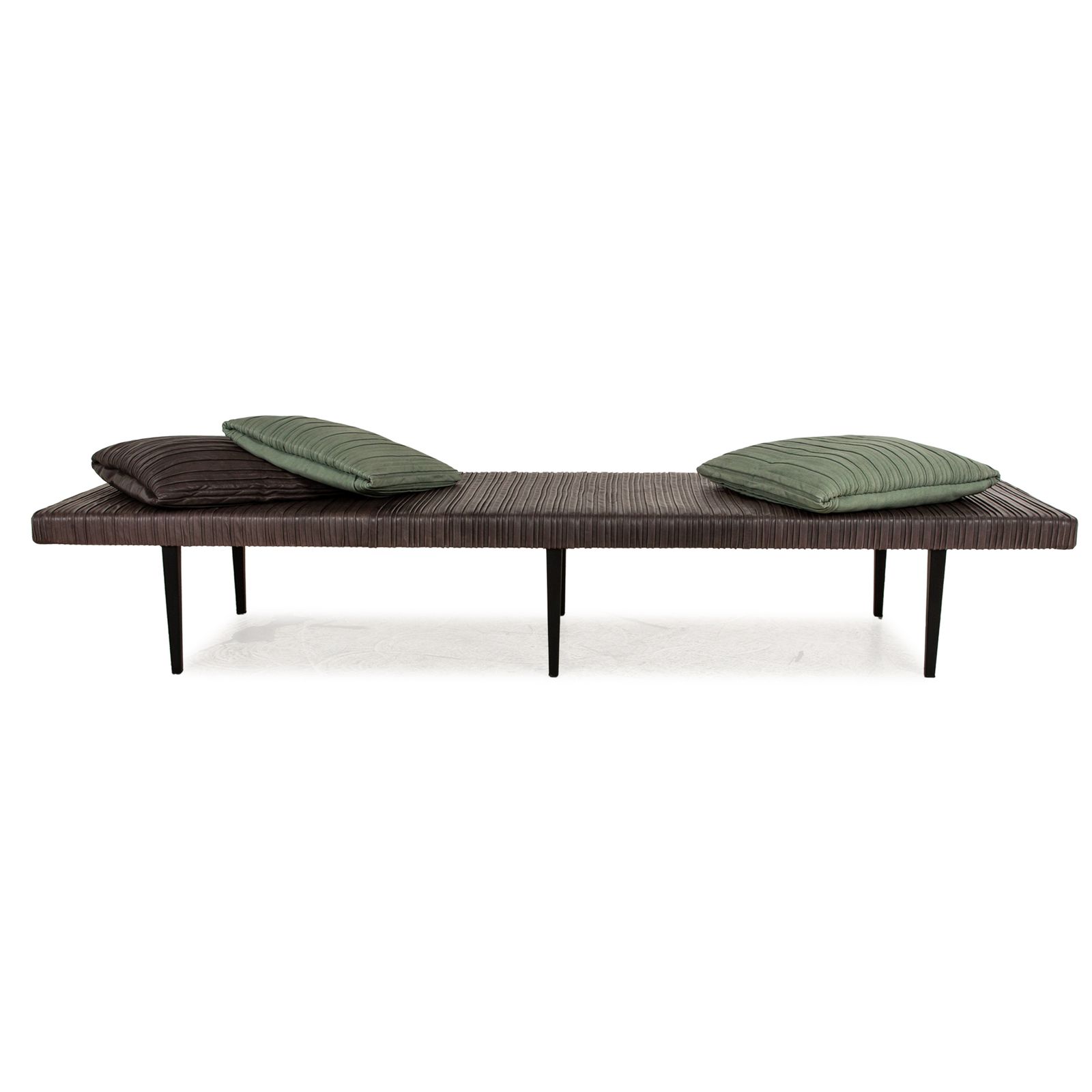 Baxter Garcon Leather Lounger Brown Daybed photo vintage