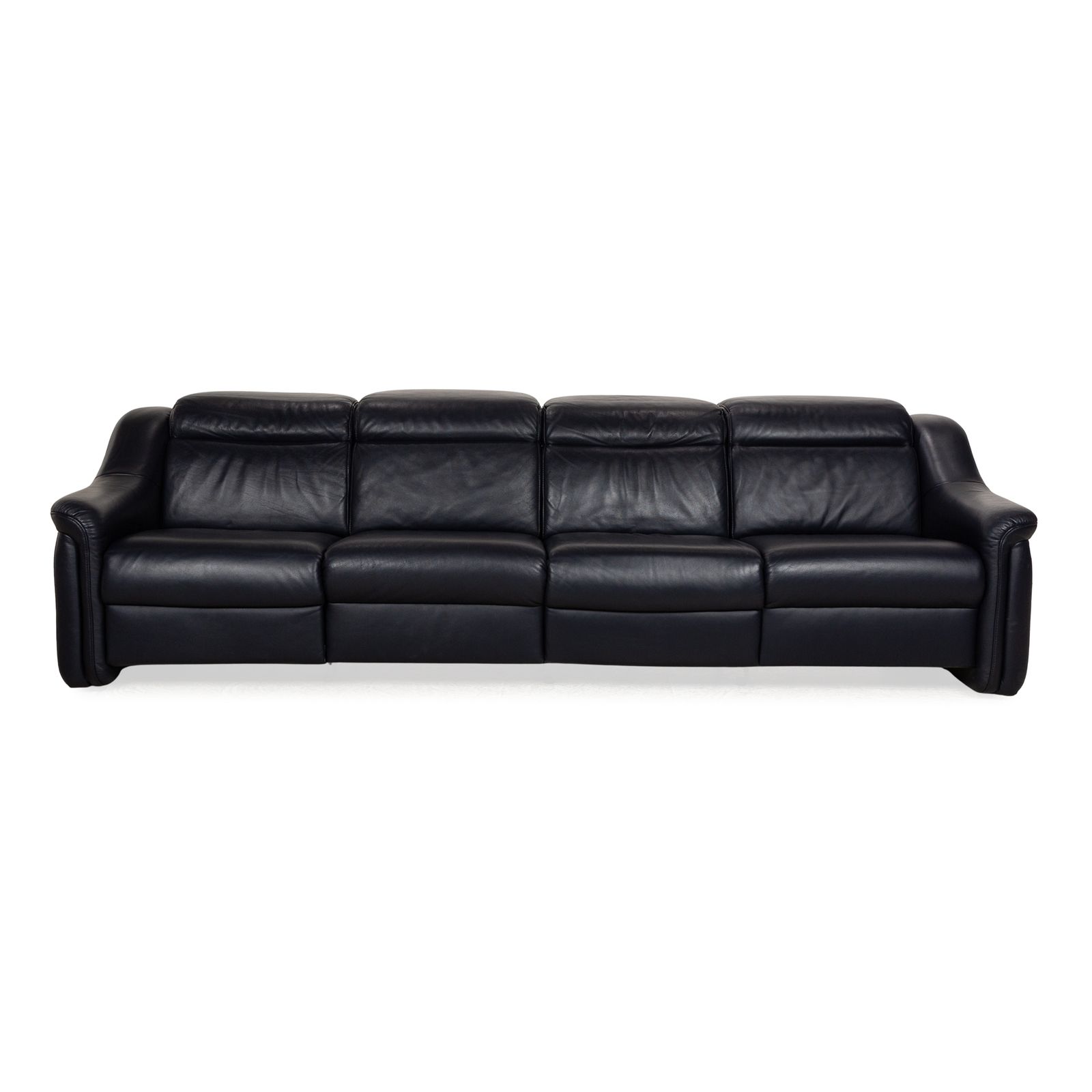 Canapé électrique relaxation Himolla 9705 en cuir bleu 4 places