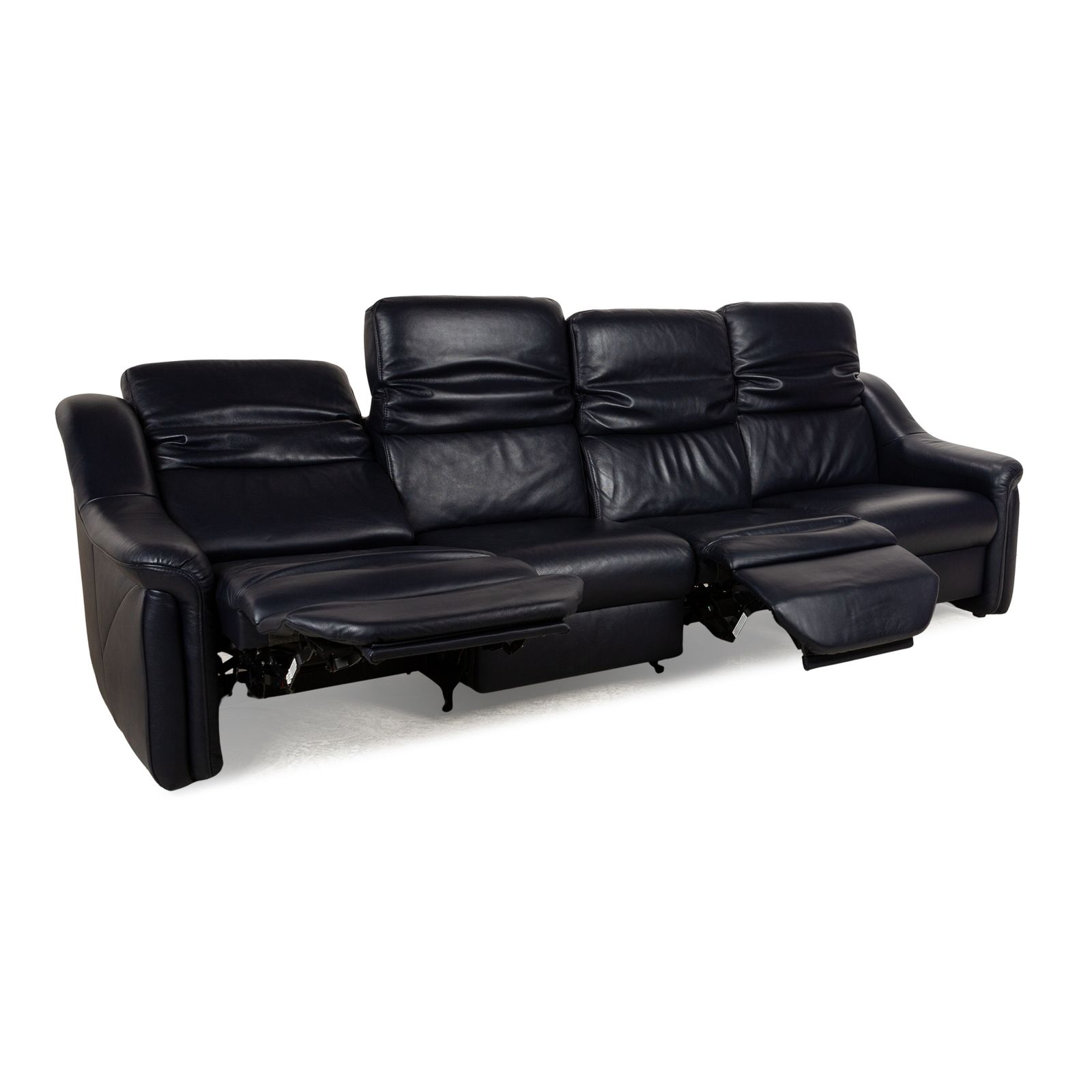Mobilier Canapé électrique relaxation Himolla 9705 en cuir bleu 4 places photo