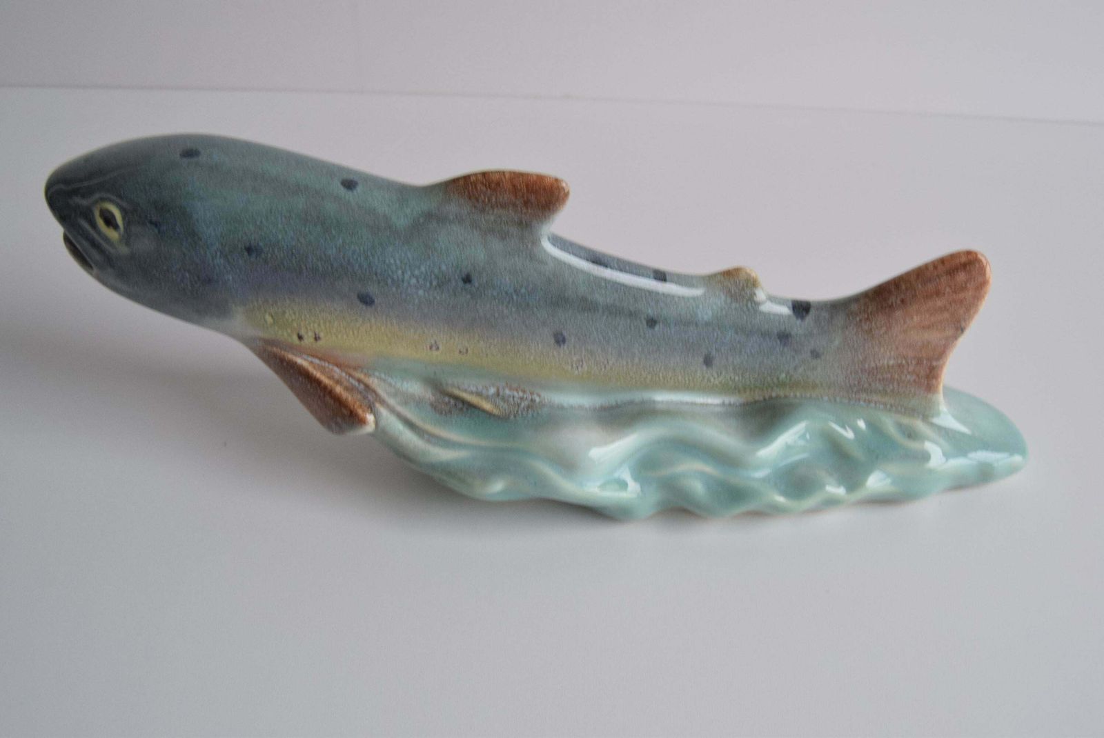 photo furniture Art Deco Sculpture Trout By Ditmar Urbach Znojmo Factory, Czechoslovakia, 1940s.