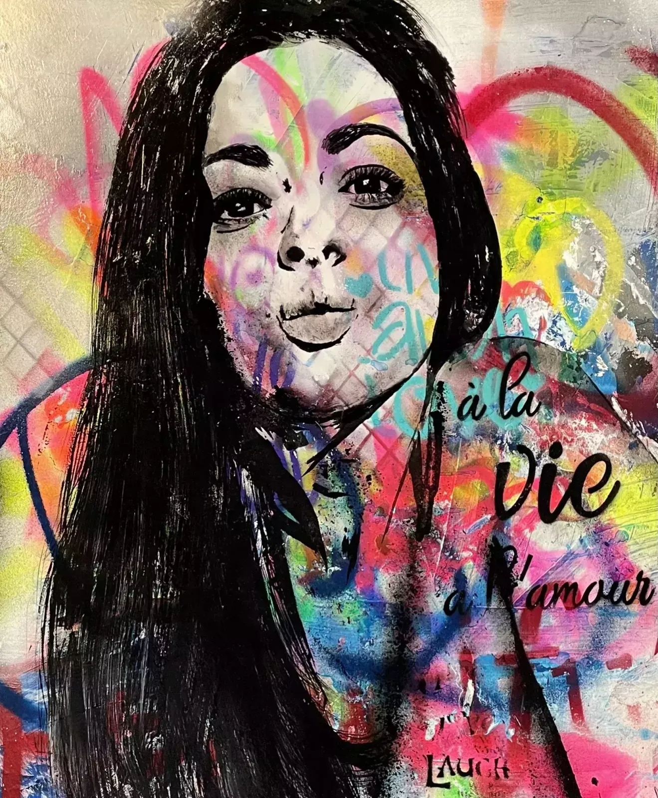 Painting Hezea By David Lurkin, 21st Century, Mixed Media