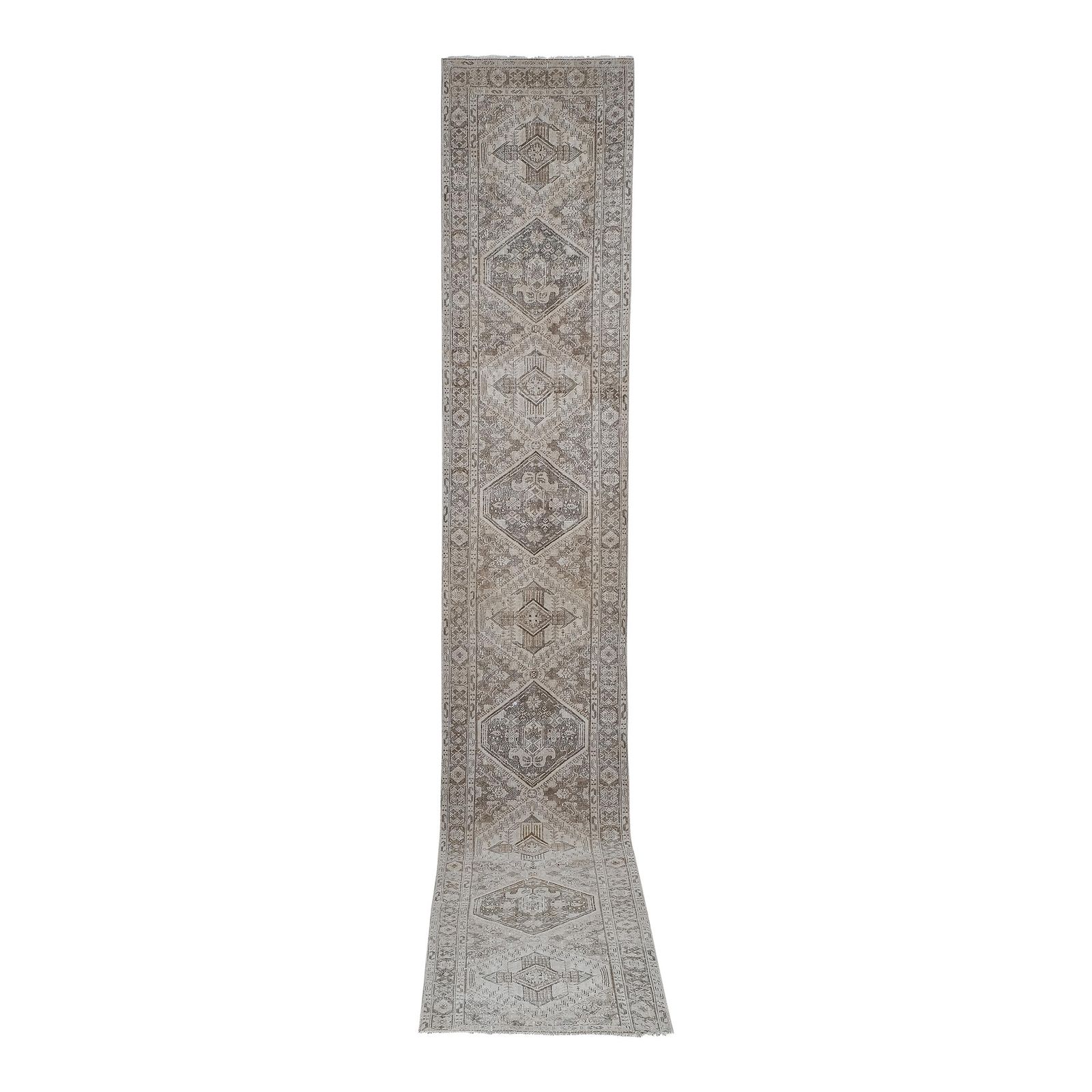 Faded Turkish Runner Rug   Designer Hallway Carpet
