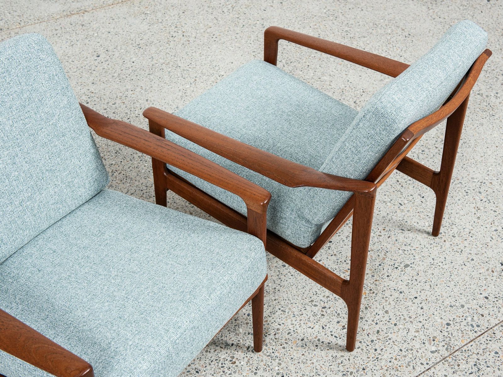 photo furniture Midcentury Danish Sofa Set In Teak By Ib Kofod Larsen   With New Fabric